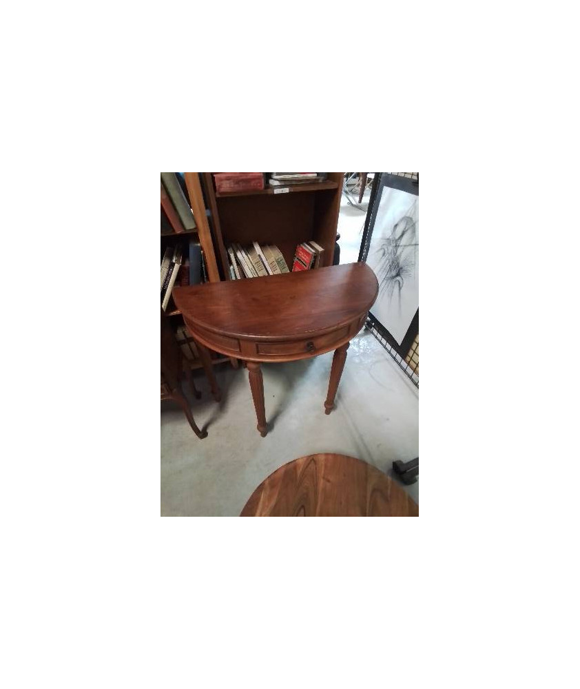 CONSOLE DEMI LUNE 1 TIROIR PIEDS PARAPLUIE 