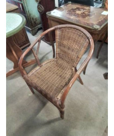 FAUTEUIL ROTIN ASSISE RESINE TRESSÉE 