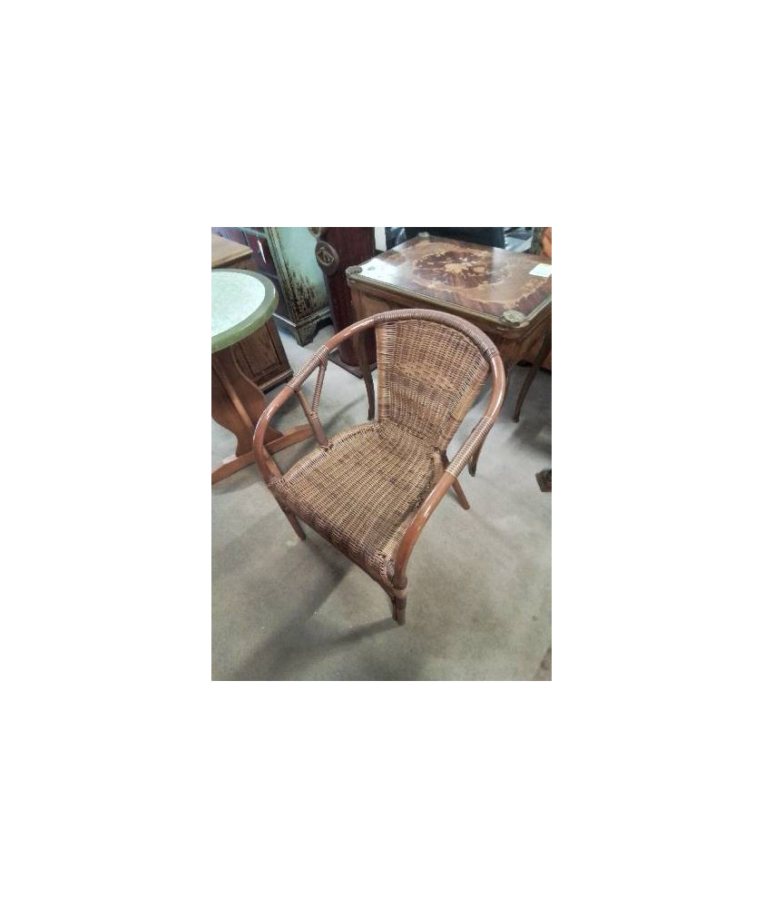 FAUTEUIL ROTIN ASSISE RESINE TRESSÉE 