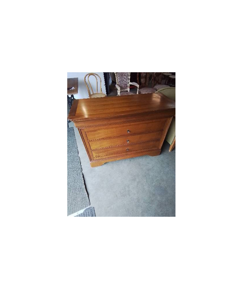 COMMODE BOIS CLAIR 4 TIROIRS STYLE LOUIS PHILIPPE 