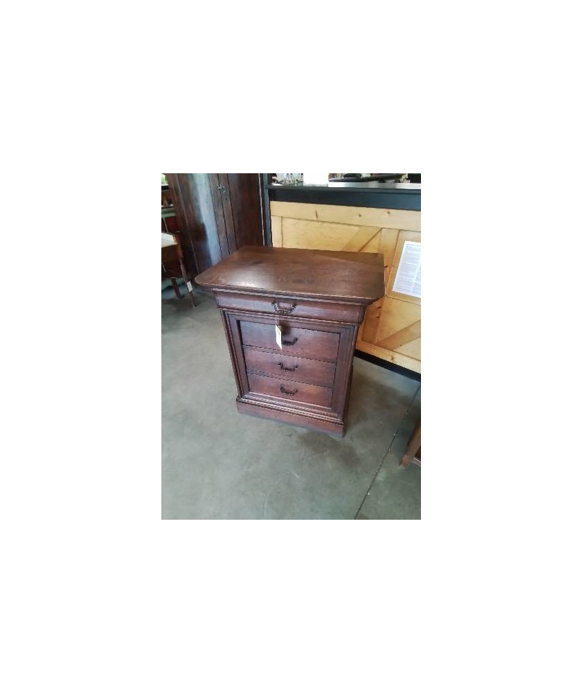 COMMODE BOIS MOULURÉ 4 TIROIRS FIN XIXE 