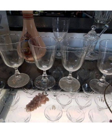 4 VERRES A PIED CRISTAL