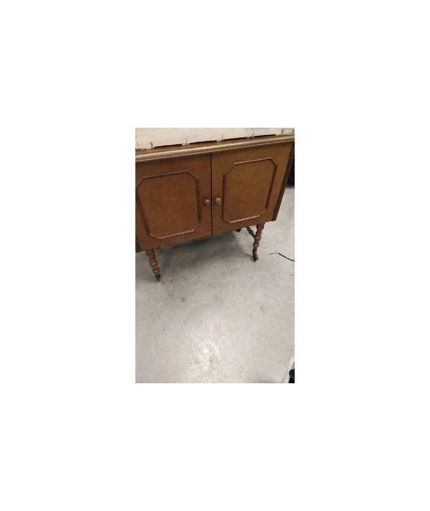 MEUBLE TELE A ROULETTES 2 PORTES 