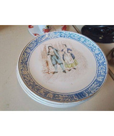 LOT DE 7 ASSIETTES TERRE DE FER 