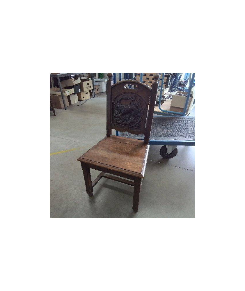 CHAISE ANCIENNE DECOR DRAGON