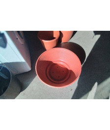 POT DE FLEURS ROND GM - MARRON