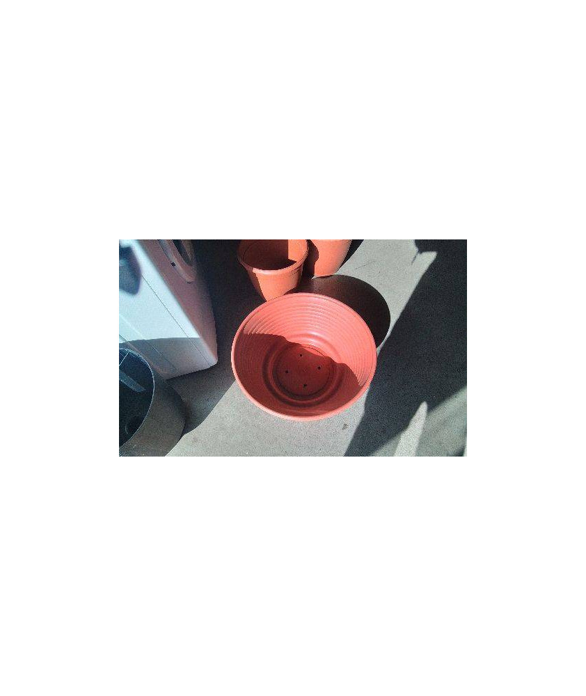 POT DE FLEURS ROND GM - MARRON