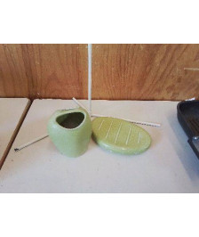 DUO PORTE SAVON VERT