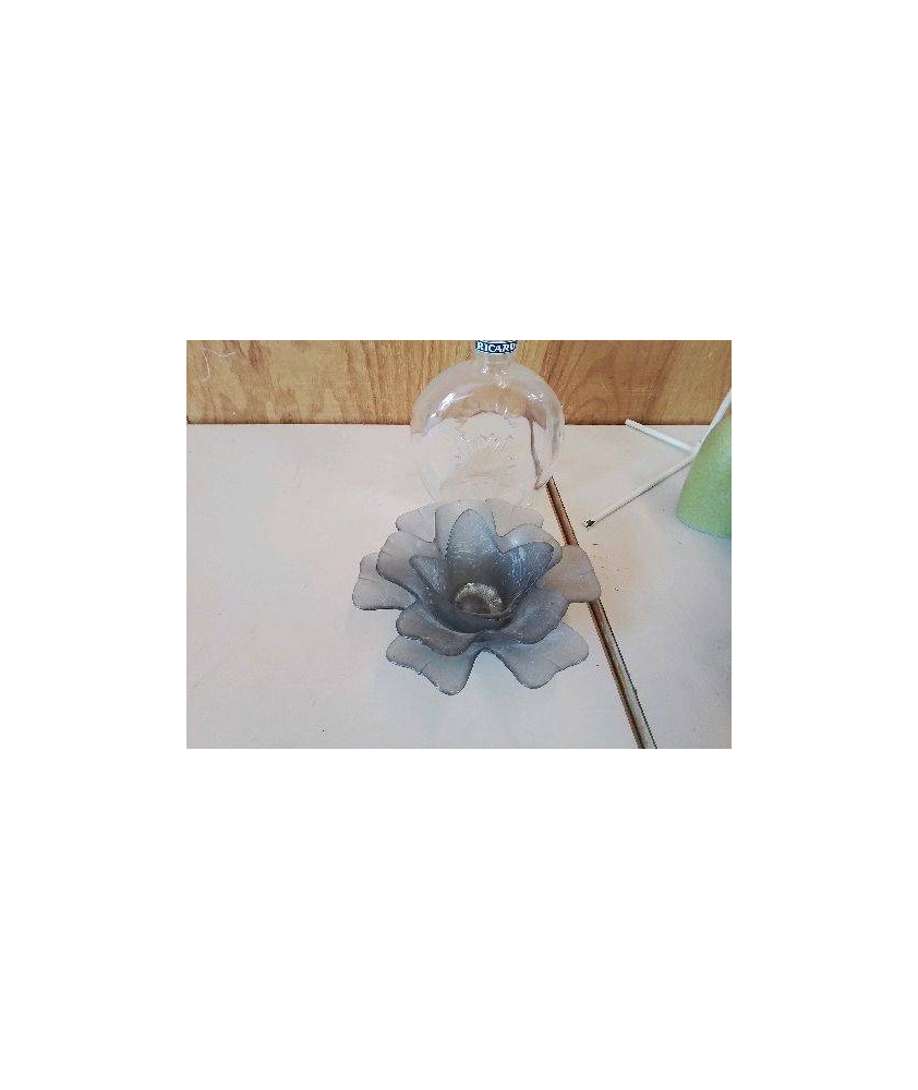 PHOTOPHORE FLEUR EN VERRE 