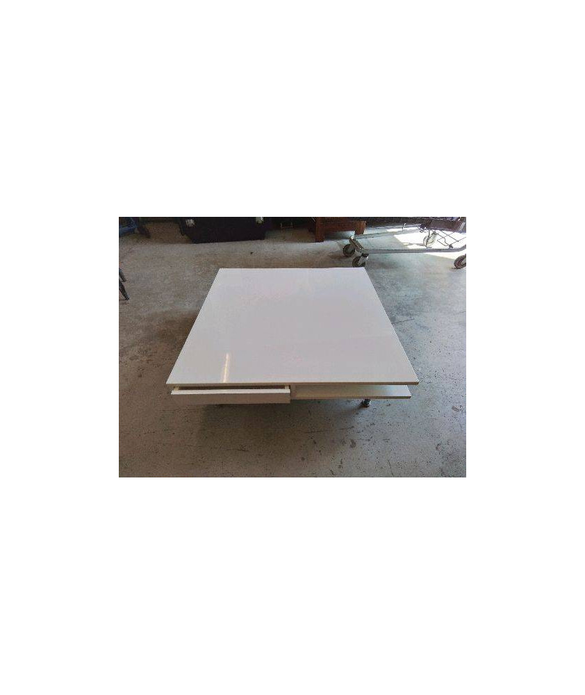 TABLE BASSE BLANCHE LAQUÉ 