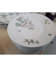 LOT DE 8 ASSIETTES EN PORCELAINE 