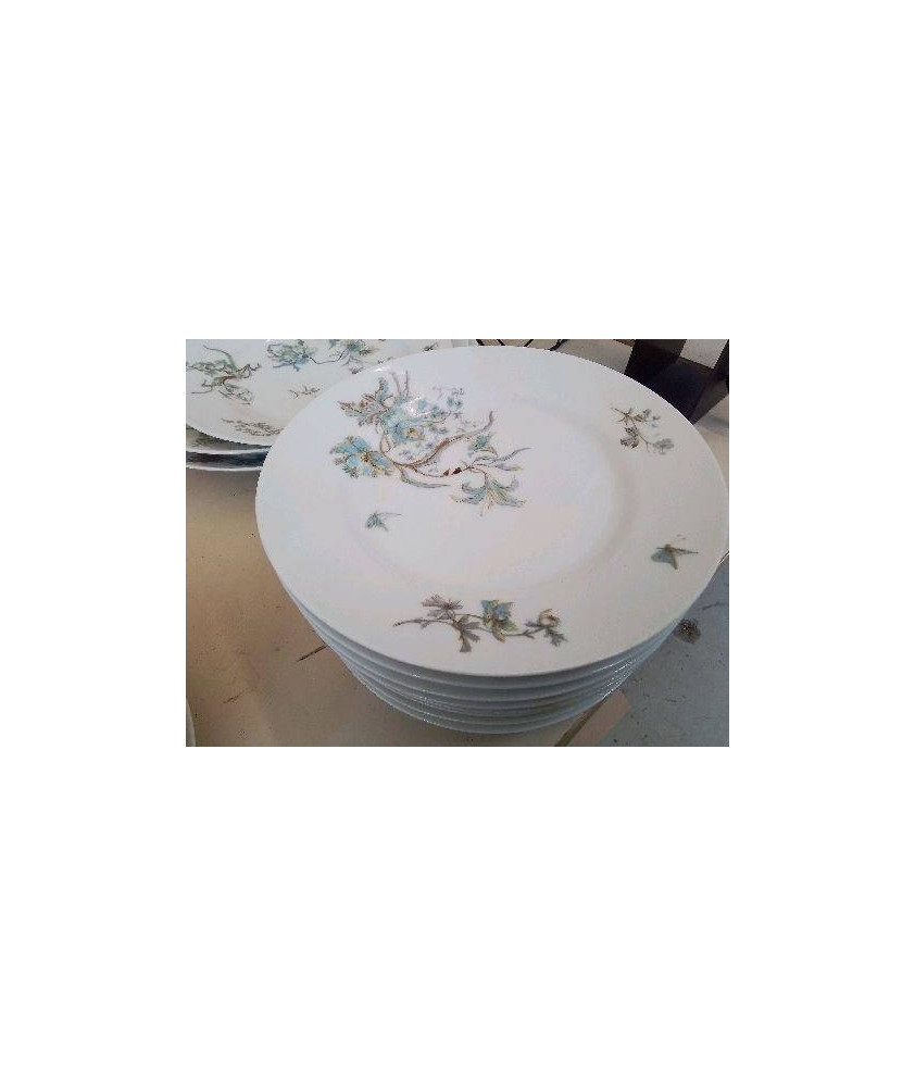 LOT DE 8 ASSIETTES EN PORCELAINE 