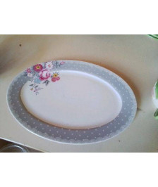 PLATEAU GRIS EN PORCELAINE 