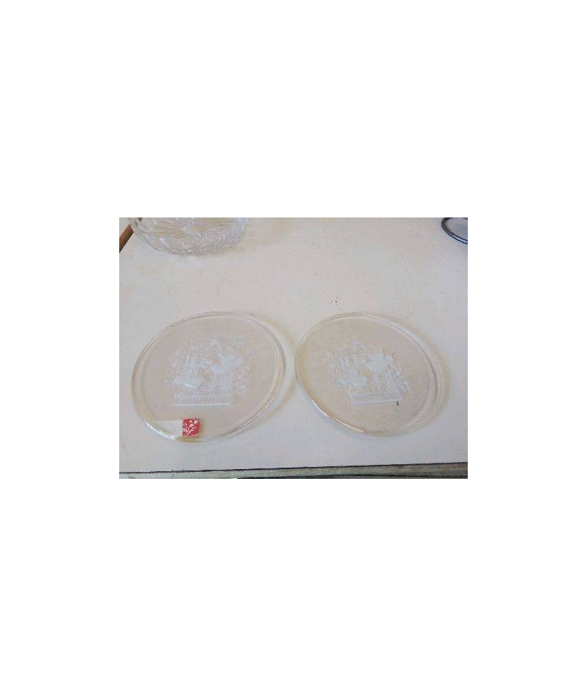 LOT DE 4 DESSOUS DE VERRE PETITS OISEAUX 