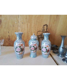 VASE DECORS FLORAL STYLE ASIATIQUE 