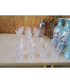 LOT DE 10 VERRES EN CRISTAL 