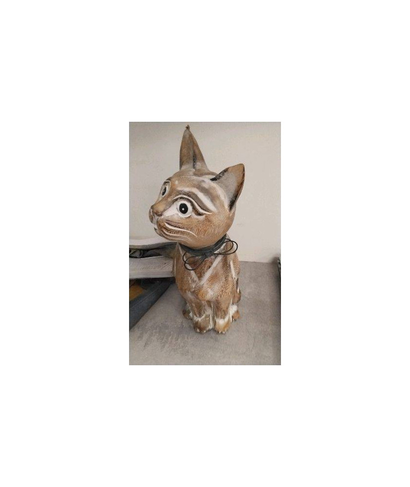 DECO CHAT RESINE- 30CM