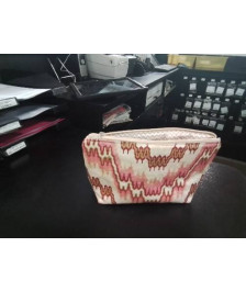 POCHETTE ROSE BEIGE VERT