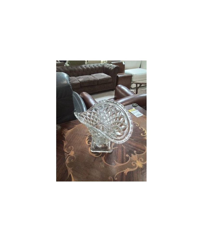 VASE OVALE CRISTAL TAILLÉ 