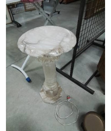 COLONNE ÉLECTRIFIÉE ALBATRE ECRU 