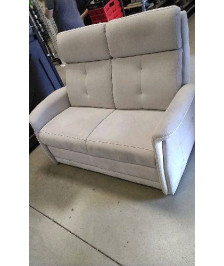 CANAPE TISSU GRIS 2 PLACES 