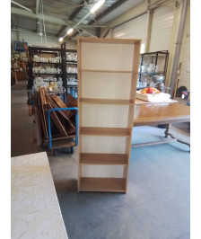BIBLIOTHÈQUE BOIS CLAIR 5 TABLETTES 