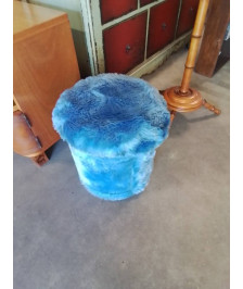 POUF MOUMOUTE BLEU ANNÉES 70