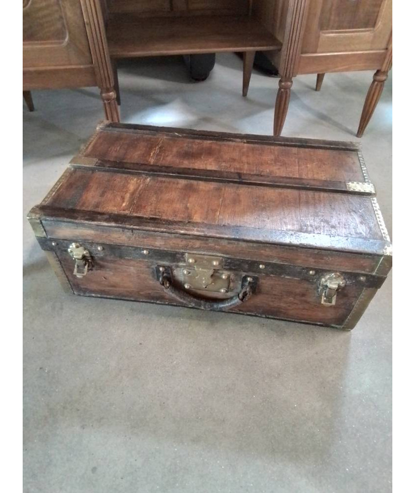 VALISE BOIS GAINÉ LAITON