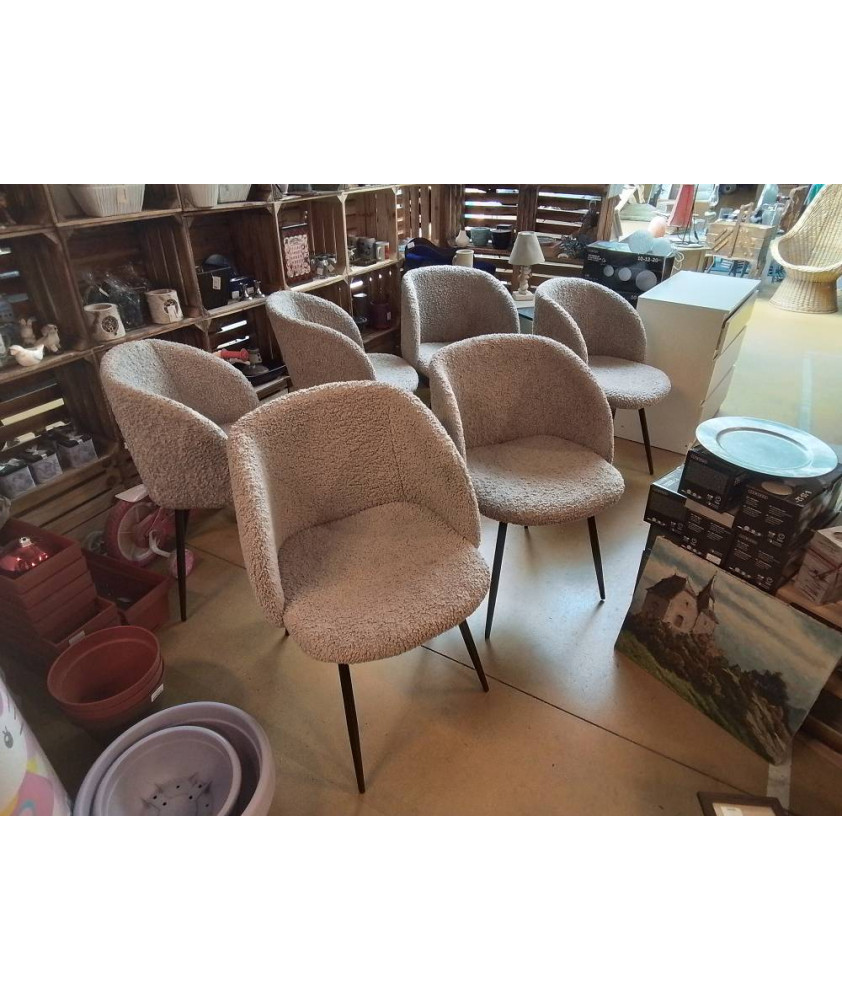 LOT DE 6 CHAISES 
