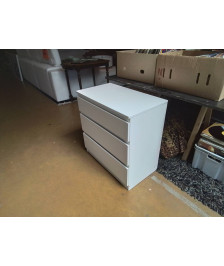 COMMODE 3 TIROIRS BLANC