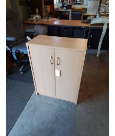 MEUBLE 2 PORTES BATTANTES BOIS CLAIR 