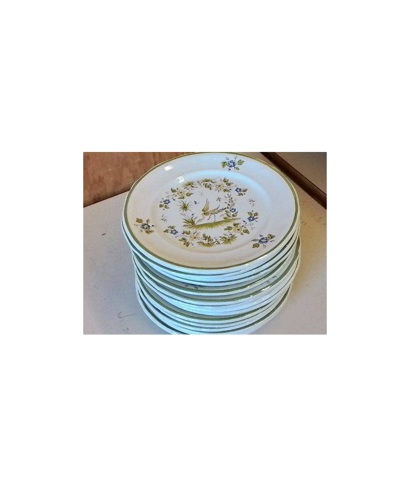LOT DE 15 ASSIETTES MOUSTIER 