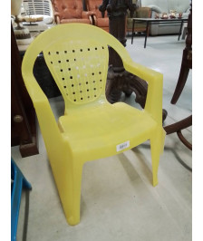 FAUTEUIL DE JARDIN ENFANT RÉSINE JAUNE