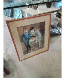 PASTEL AUX TROIS CLOWNS