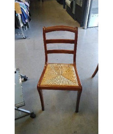 CHAISE MERISIER - PAILLEE ( EN L’ETAT)