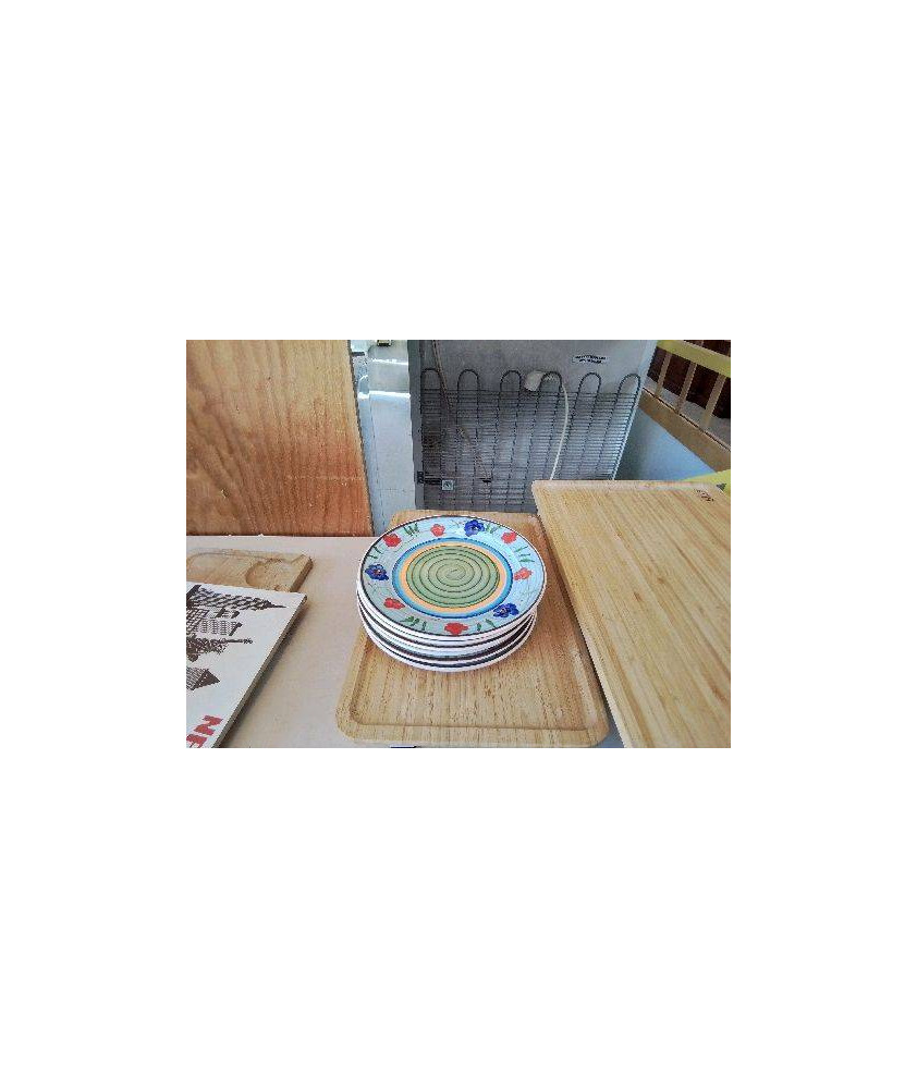 LOT DE 6 PETITES ASSIETTES MOTIF FLORAL 