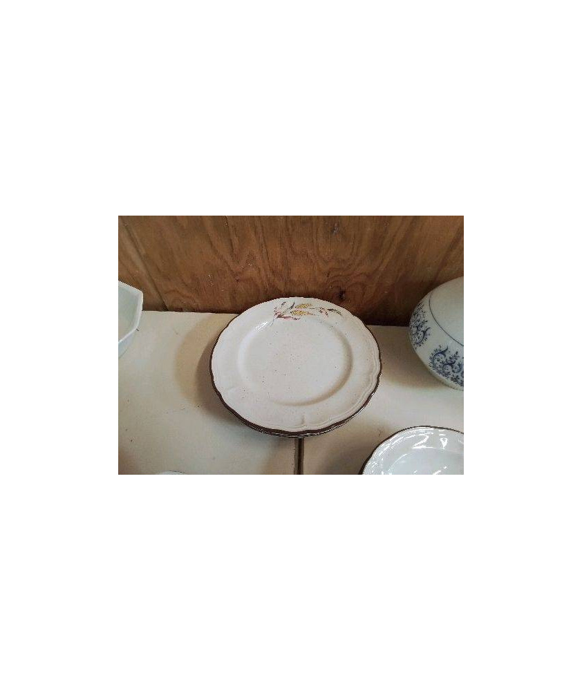 LOT DE 3 ASSIETTES MOTIF BLE 