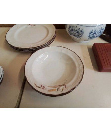 LOT DE 3 ASSIETTES CREUSE MOTIF BLE 