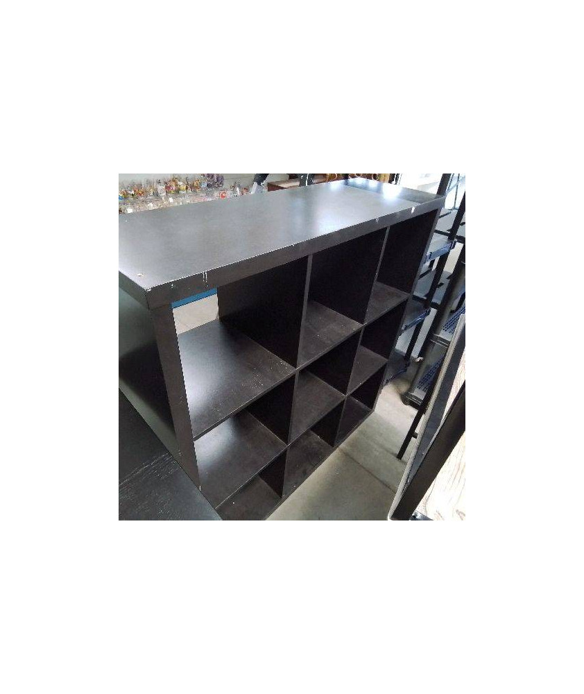 ETAGERE 9 CASES NOIRE