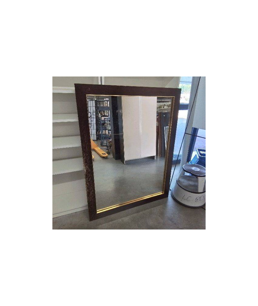 MIROIR CADRE BOIS LAITON 