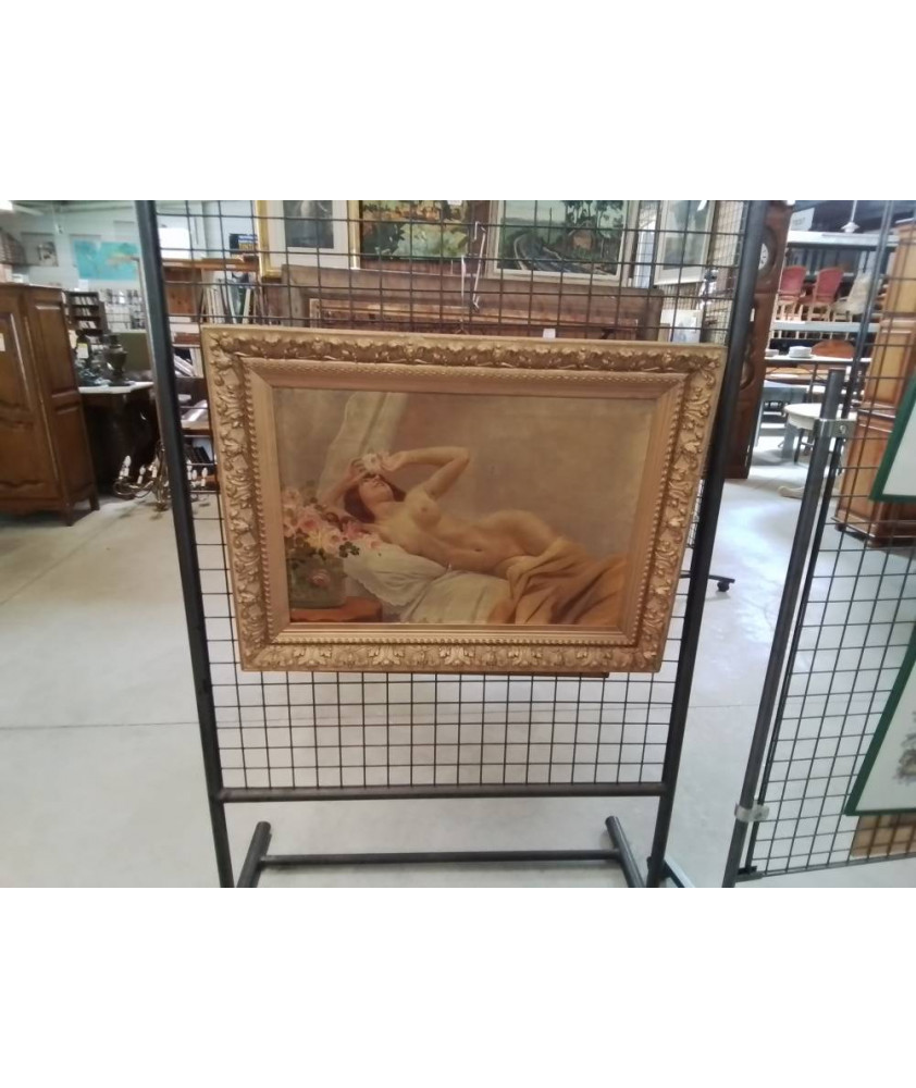 HUILE SUR TOILE NU ALLONGE EN L\'ÉTAT 