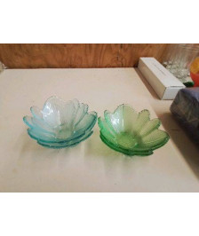 LOT DE 4 PETITES COUPELLES FEUILLE