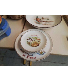 LOT DE 6 ASSIETTES FROMAGE AVEC LE PLATEAU 