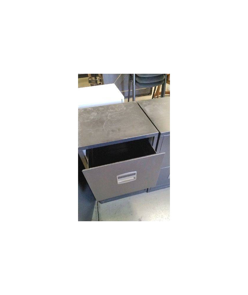 CAISSON METAL 2 TIROIRS SANS CLE