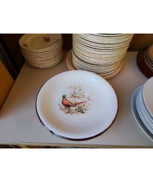 LOT DE 6 ASSIETTES PLATES GIBIER DE CHASSE 