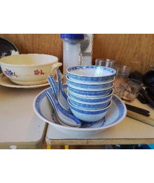 SERVICE CHINOIS BLEU 