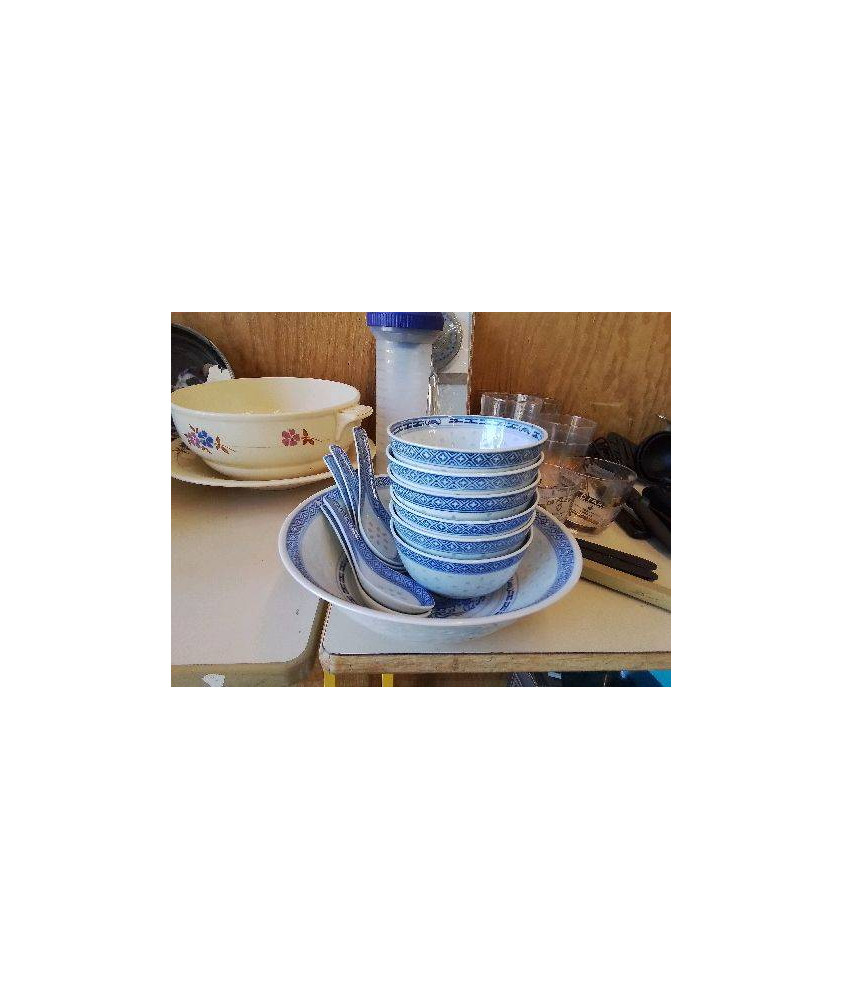 SERVICE CHINOIS BLEU 