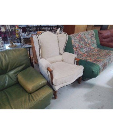 FAUTEUIL A OREILLES EN VELOUR