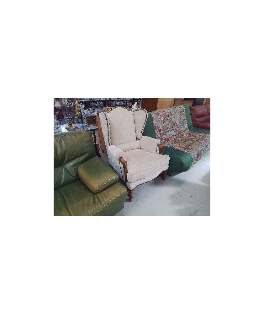 FAUTEUIL A OREILLES EN VELOUR