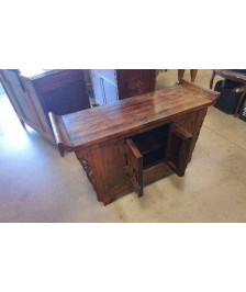 MEUBLE TV 2 PORTES - STYLE ASIATIQUE-( MANQUE TARGETTE)